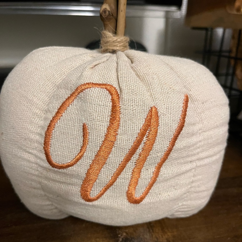 Cloth pumpkin W embroidered